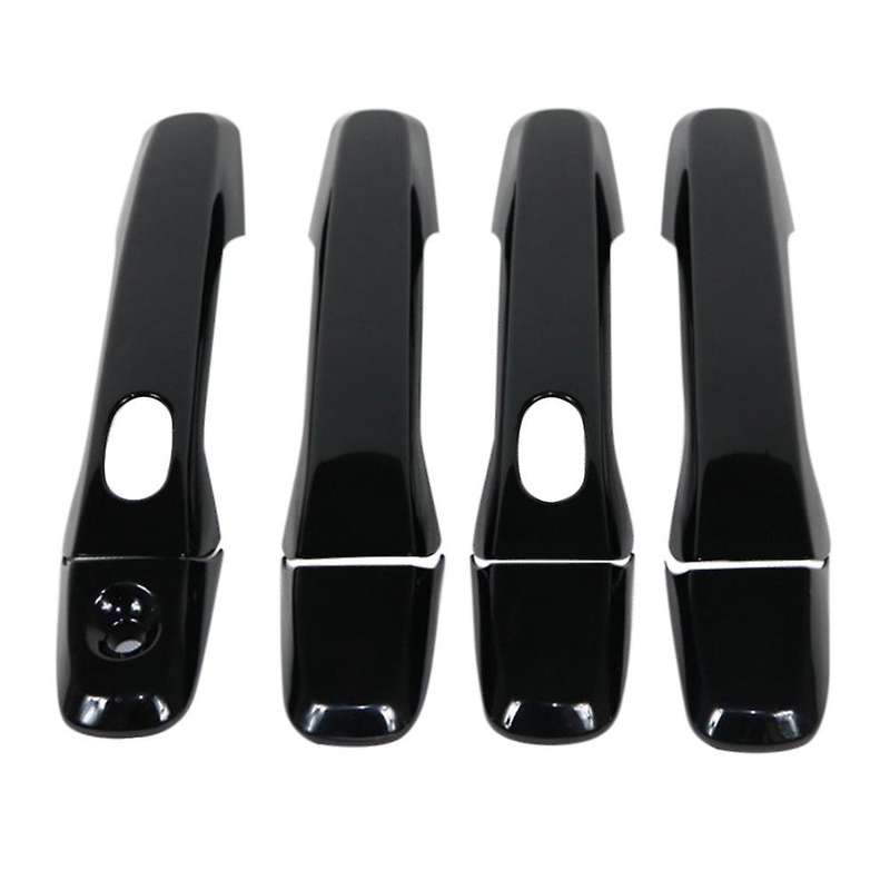 Glossy Black Outer Side Door Handle Cover Trim with Smart Hole