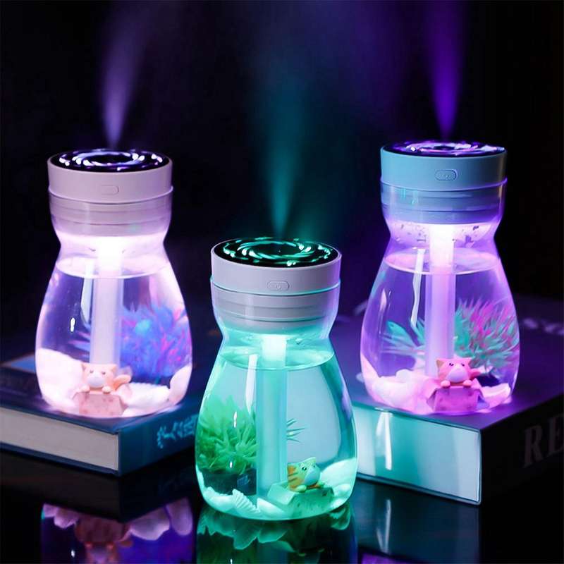 2x Cute Cool Mist Humidifier Office Air Purifier Usb Charging(white)