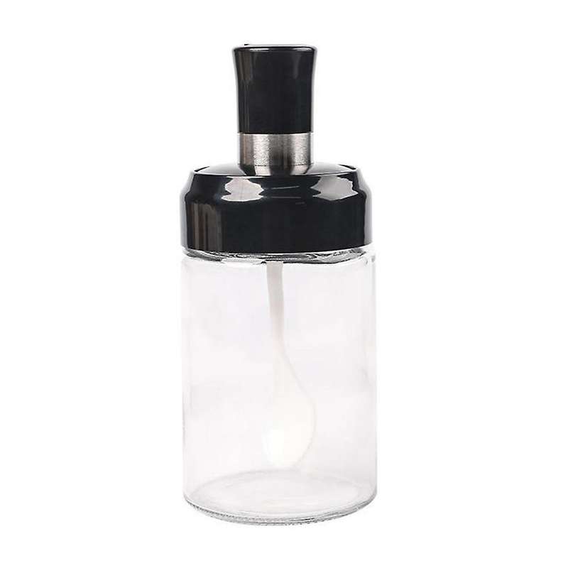 Glass Spice Jars Seasonning Box Jar Condiment Jar with Spoon Jars