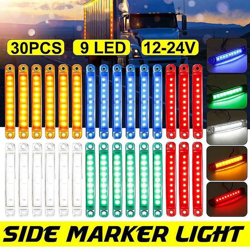 30x Car Side Marker Light for Caravan Trailer Tractor Lorry Pickup