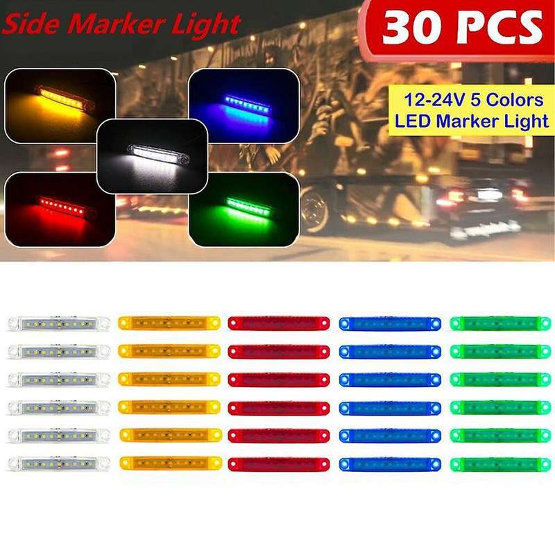 30x Car Side Marker Light for Caravan Trailer Tractor Lorry Pickup