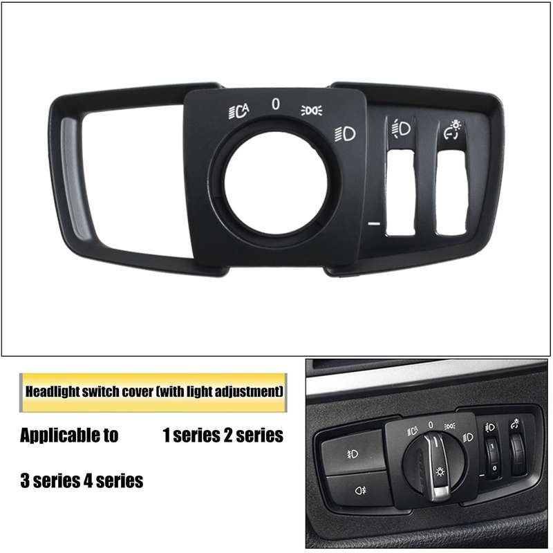 Center Console Headlight Switch Control Panel Cover with Light