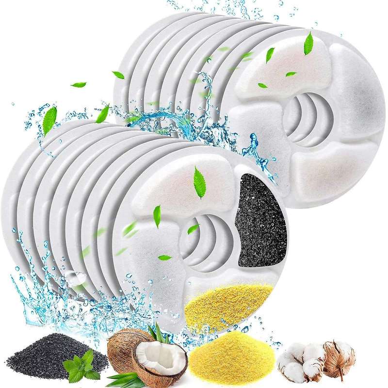 16pcs Cat Water Fountain Filters, Pet Fountain Filters