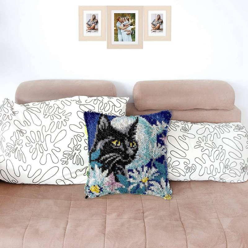 Latch Hook Kits for Diy Throw Pillow Cover, Crochet for Great Family