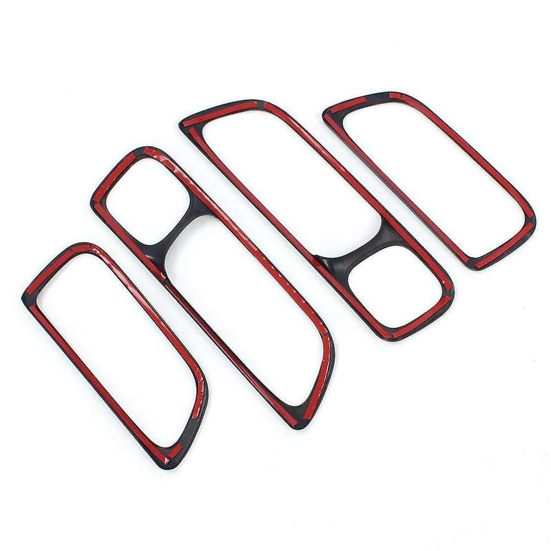 Car Accessories Carbon Fiber Abs Car Inner Door Handle Frame Cover