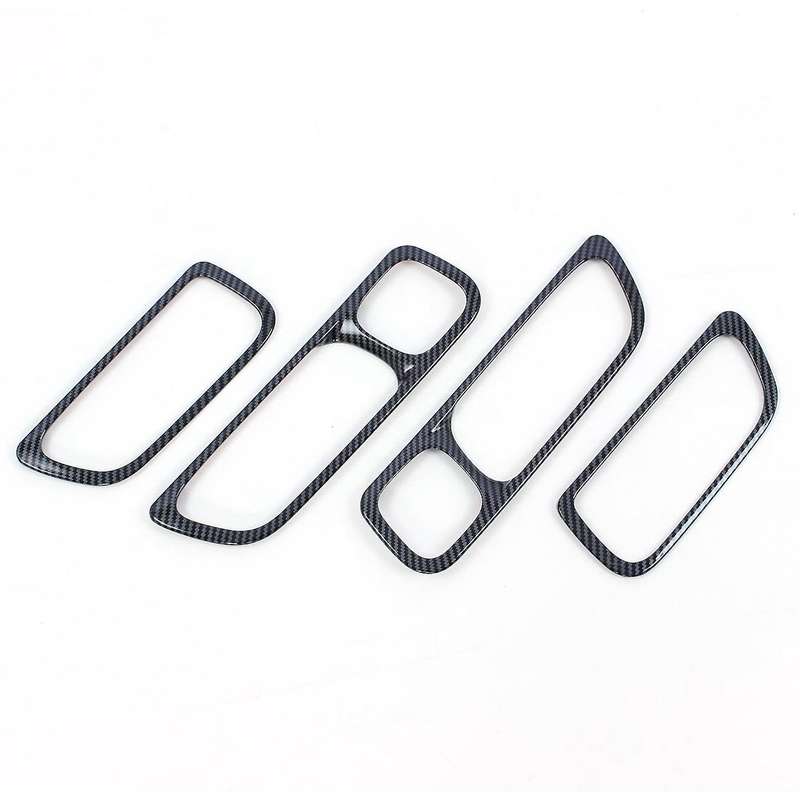 Car Accessories Carbon Fiber Abs Car Inner Door Handle Frame Cover