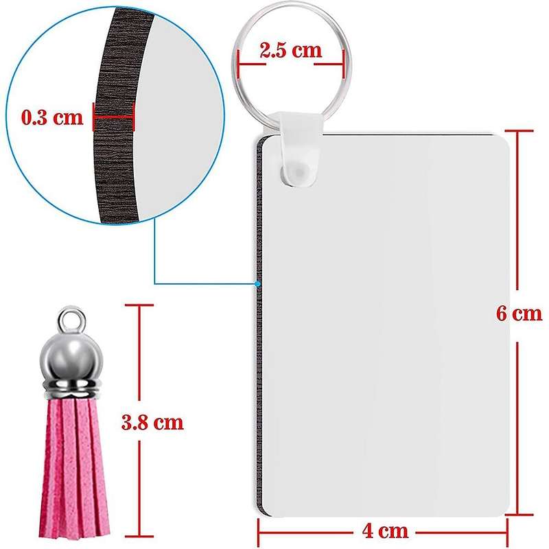 Sublimation Keychain Blanks Set-rectangle