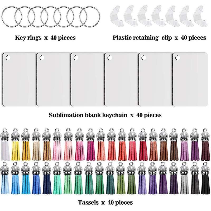 Sublimation Keychain Blanks Set-rectangle