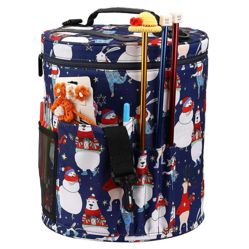 Knitting Bag Yarn Tote Storage Bag for Wool Crochet Hooks