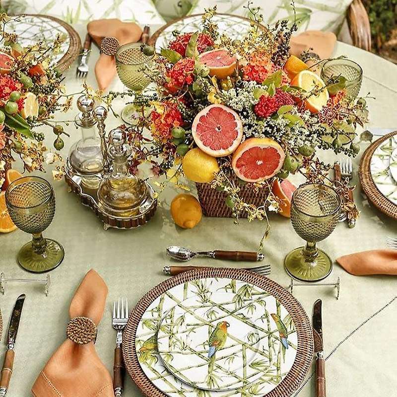Fall Napkin Rings Set Of 6, Vintage Napkin Ring for Table Setting