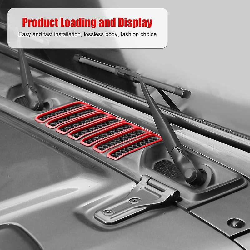 Jl Hood Vent Cover Air Intake Trim Frame for Wrangler Jl 2018+ &jt, B