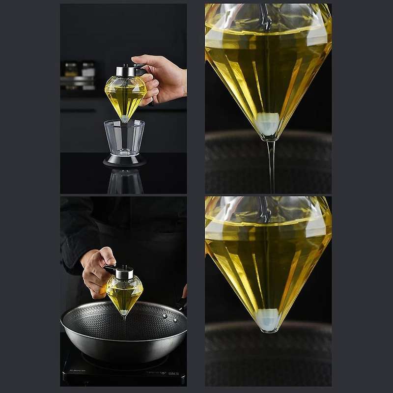 Olive Oil Dispenser Glass Bottle, for Kitchen, with Stand