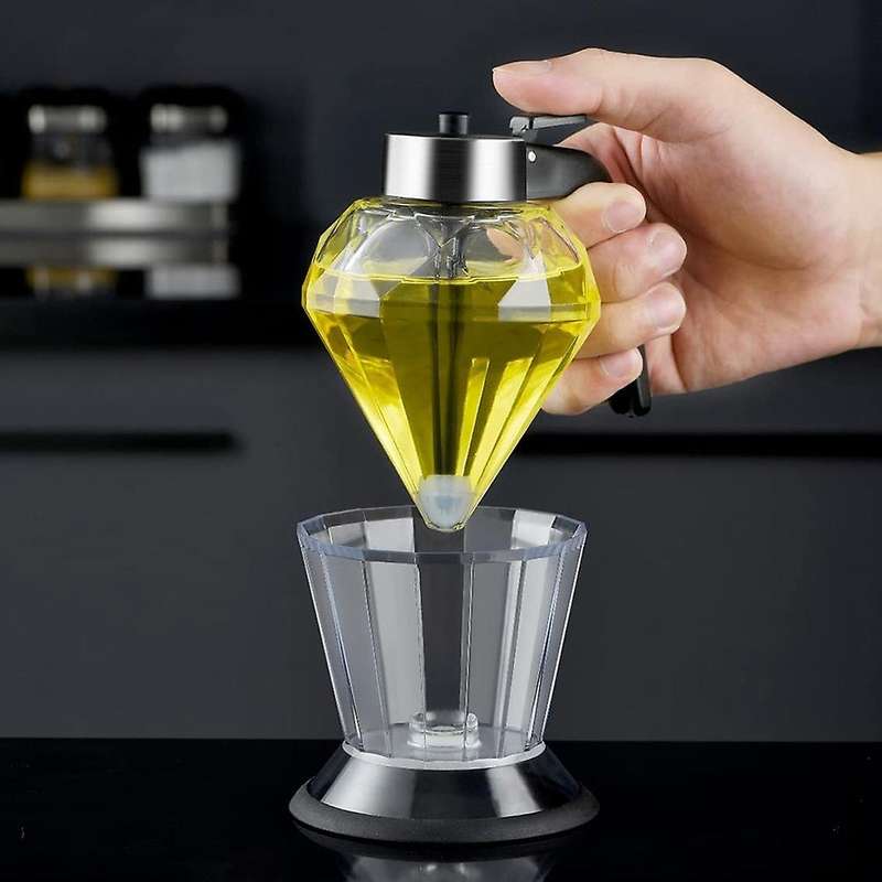 Olive Oil Dispenser Glass Bottle, for Kitchen, with Stand