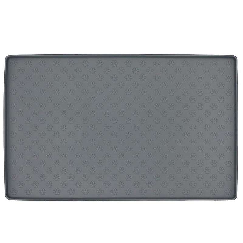 Pet Placemat for Dog and Cat, Mat for Prevent Overflow, 40x60cm Grey