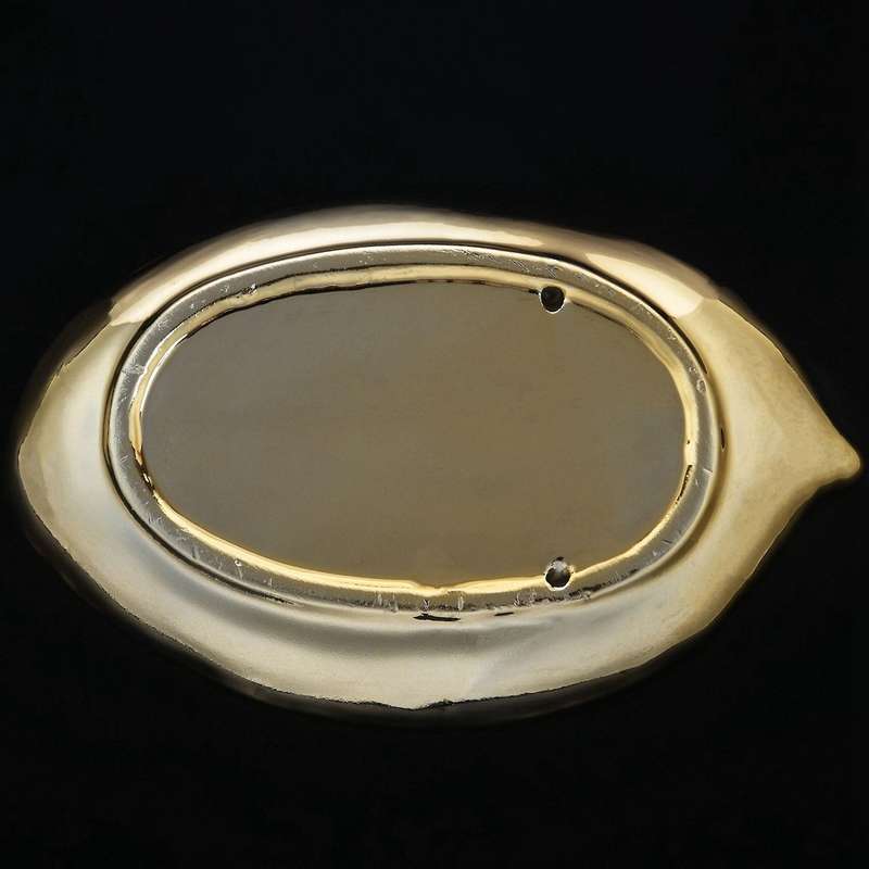 3x Decorative Gold Leaf Ceramic Plate Dish Porcelain Candy Dish