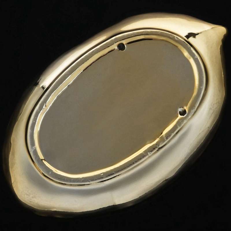 3x Decorative Gold Leaf Ceramic Plate Dish Porcelain Candy Dish
