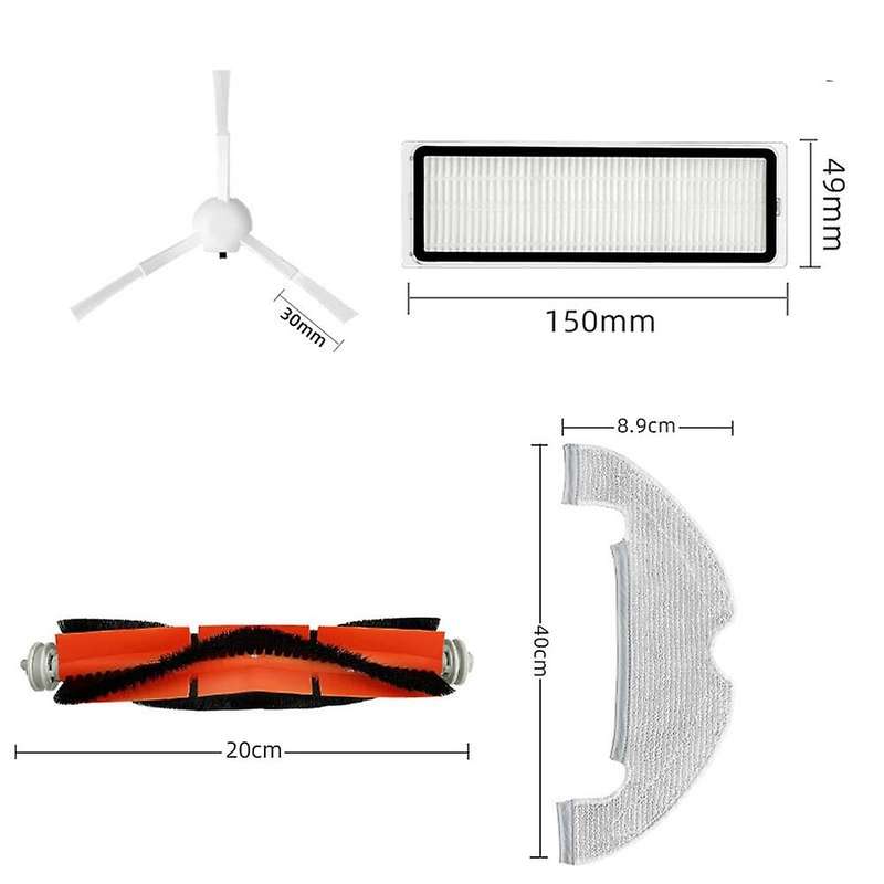 Hepa Filter Main Side Brush Dust Bag for Xiaomi Mijia Sweeping Robot