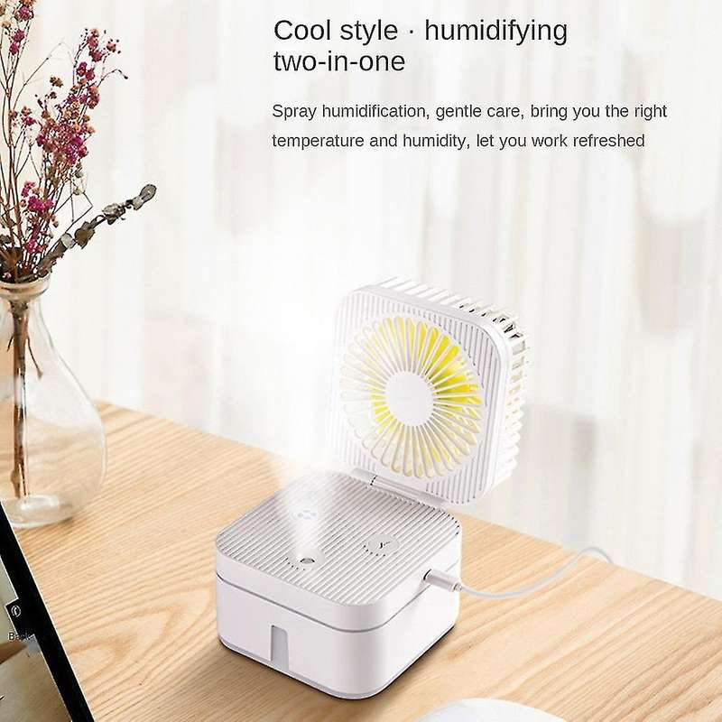 Portable Misting Fan,cooling Fan, 4 In 1 Humidifier Spray Fan, Pink