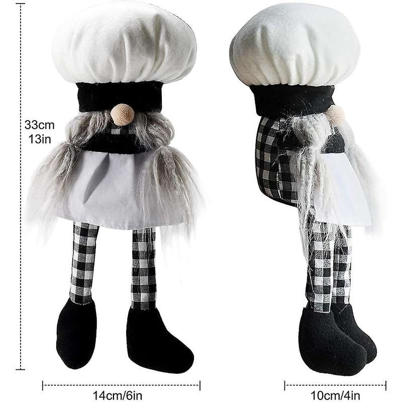 Buffalo Plaid Gnome Figurine, Holiday Time Gnome Plush Collection, A
