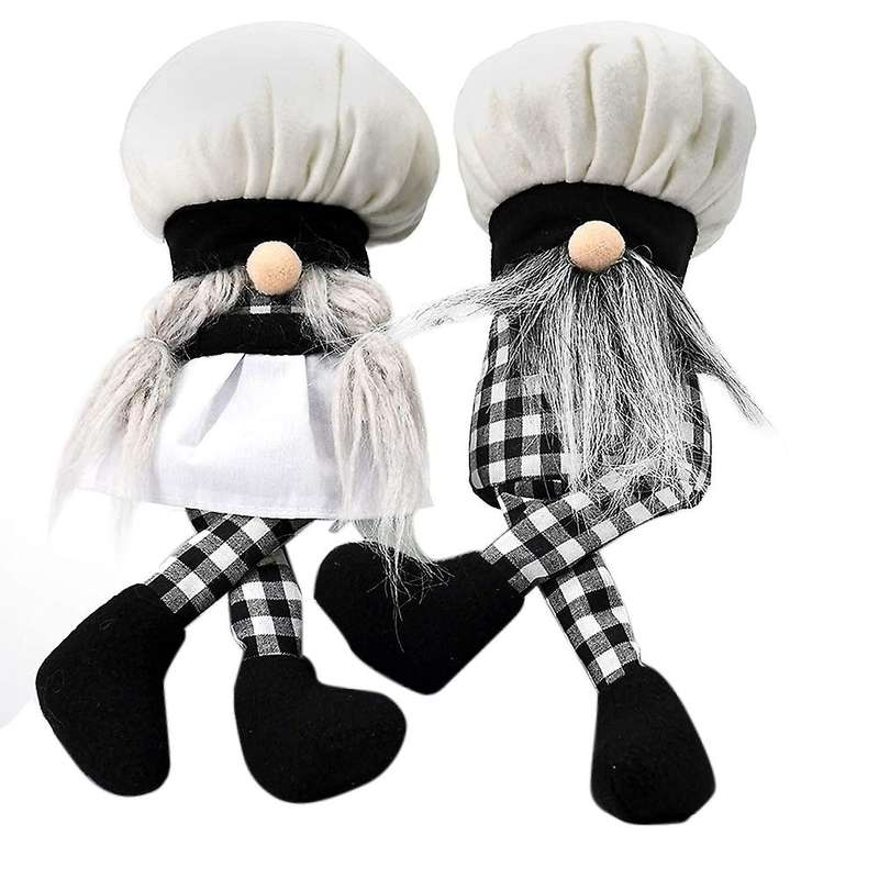 Buffalo Plaid Gnome Figurine, Holiday Time Gnome Plush Collection, A