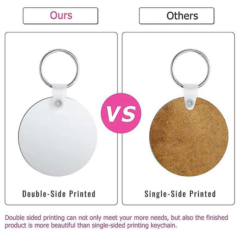 160pcs Blank Mdf Thermal Transfer Board Sublimation Keyring Keychain