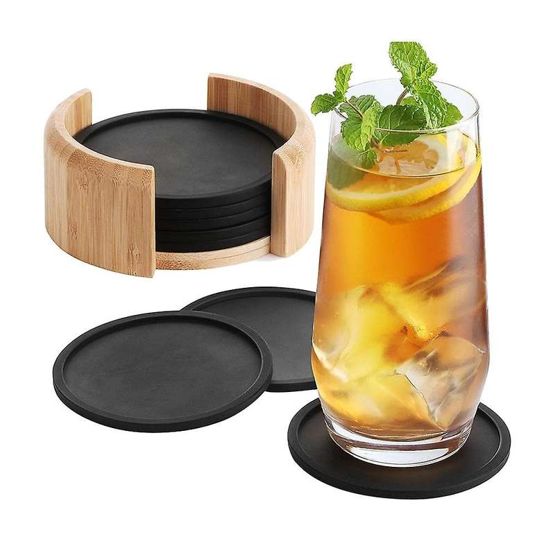 Round Silicone Coasters , Set Of 8 ,for Drinks, Table Coasters