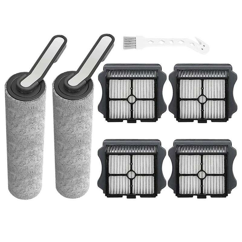 For Tineco Floor One S5, 2 Pack Brush Rollers, 4 Pack Vacuum Filters