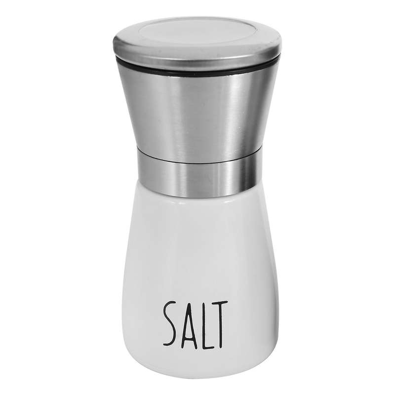 Refillable Salt Pepper Grinder Set Black and White,for Spices