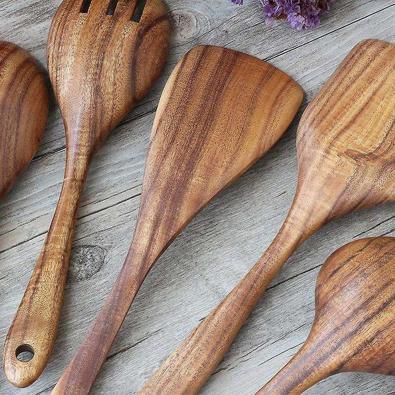 Kitchen Utensils Set Cooking Spoon Tool Handmade Teak Manufacturing