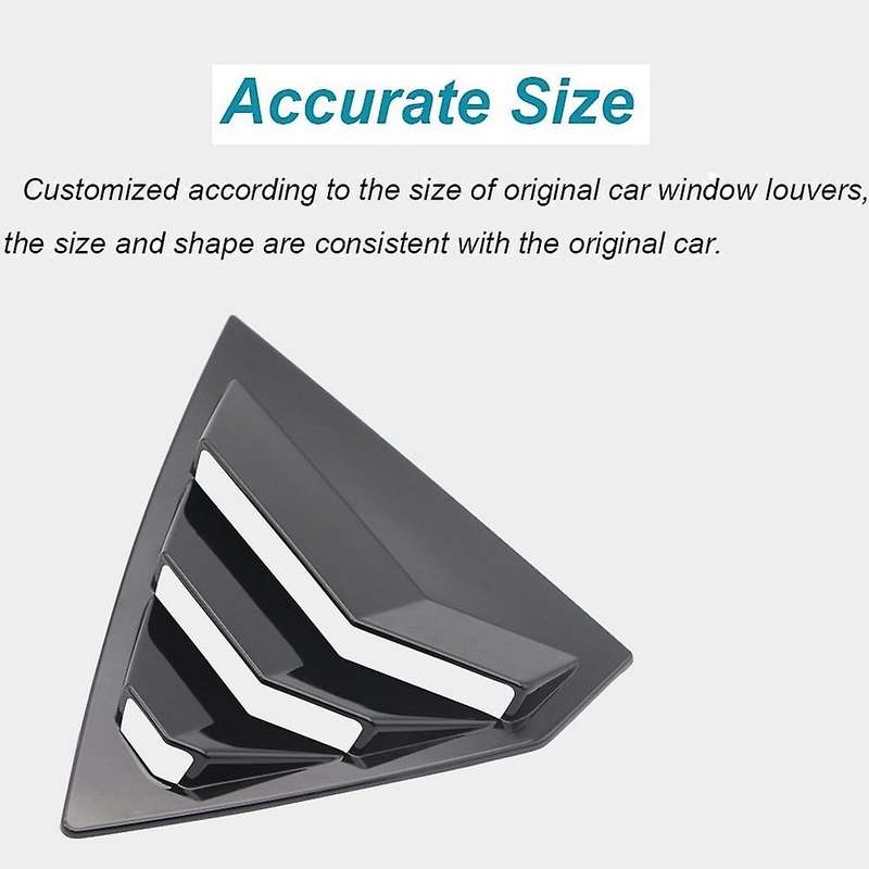 2pcs for Buick Regal 2017-2021 Rear Window Louver Cover, Matte Black