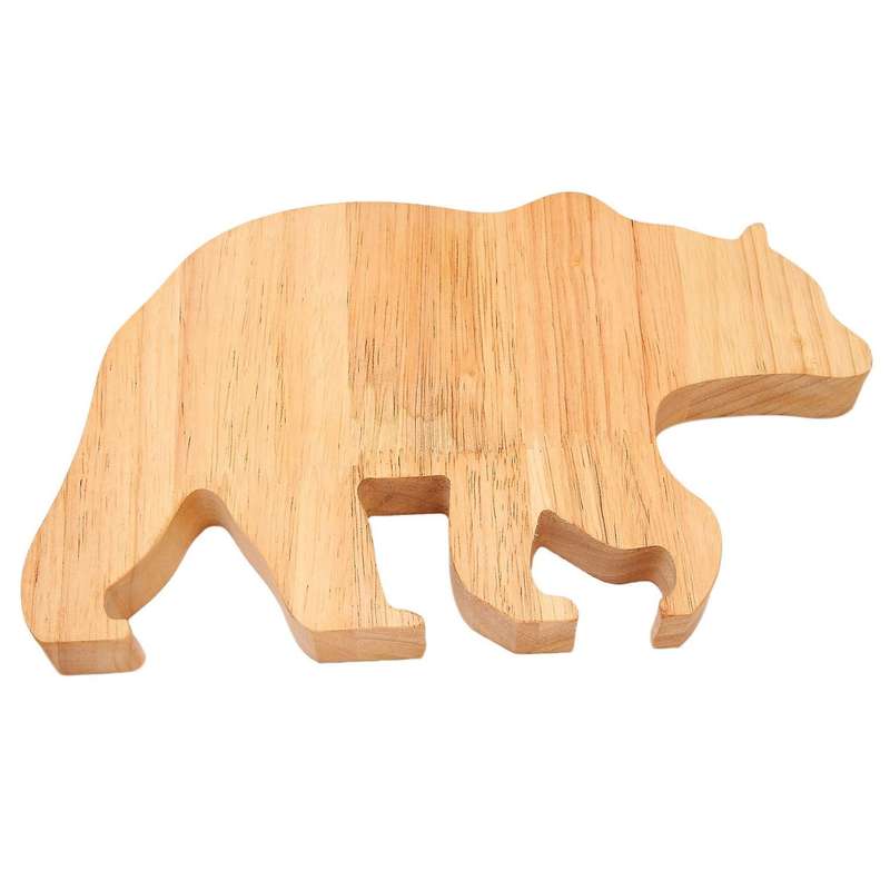 Bear Piggy Bank Pine Piggy Bank Transparent Decoration Gift 26x15cm
