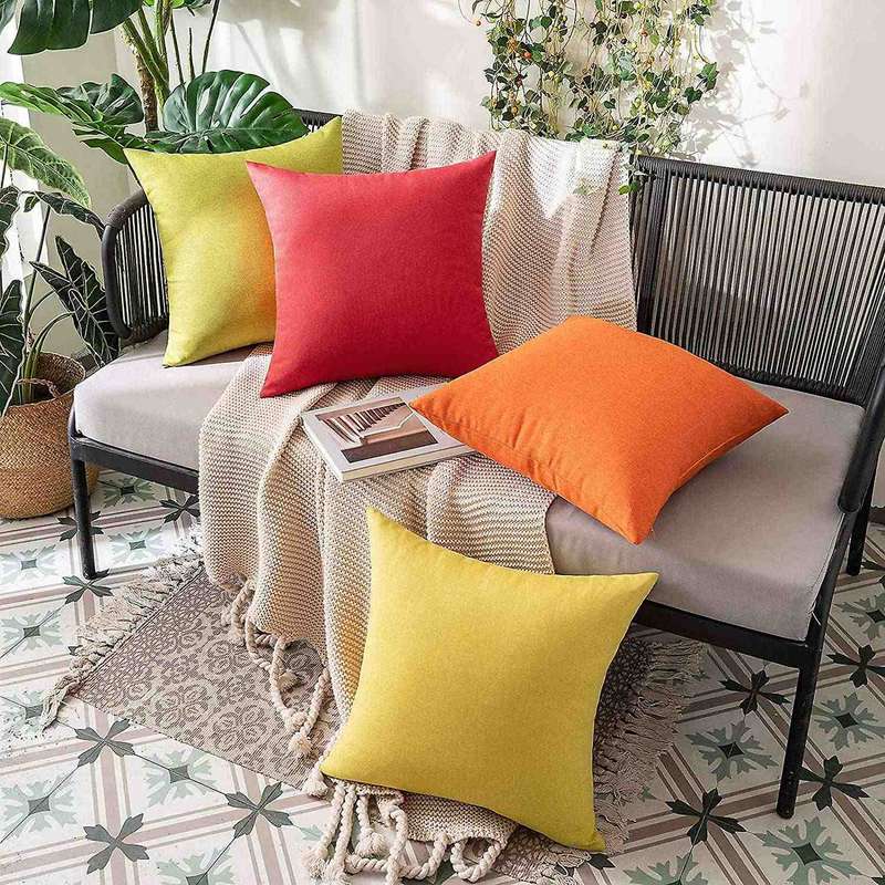 Outdoor Waterproof Pillow Covers for Patio, Couch, Balcony and Sofa
