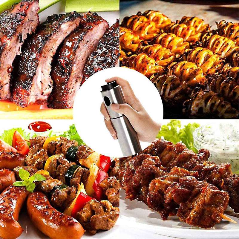 4 Pack Kitchen Baking Stainless Steel Nozzle Oil Bottle Cooking Tools