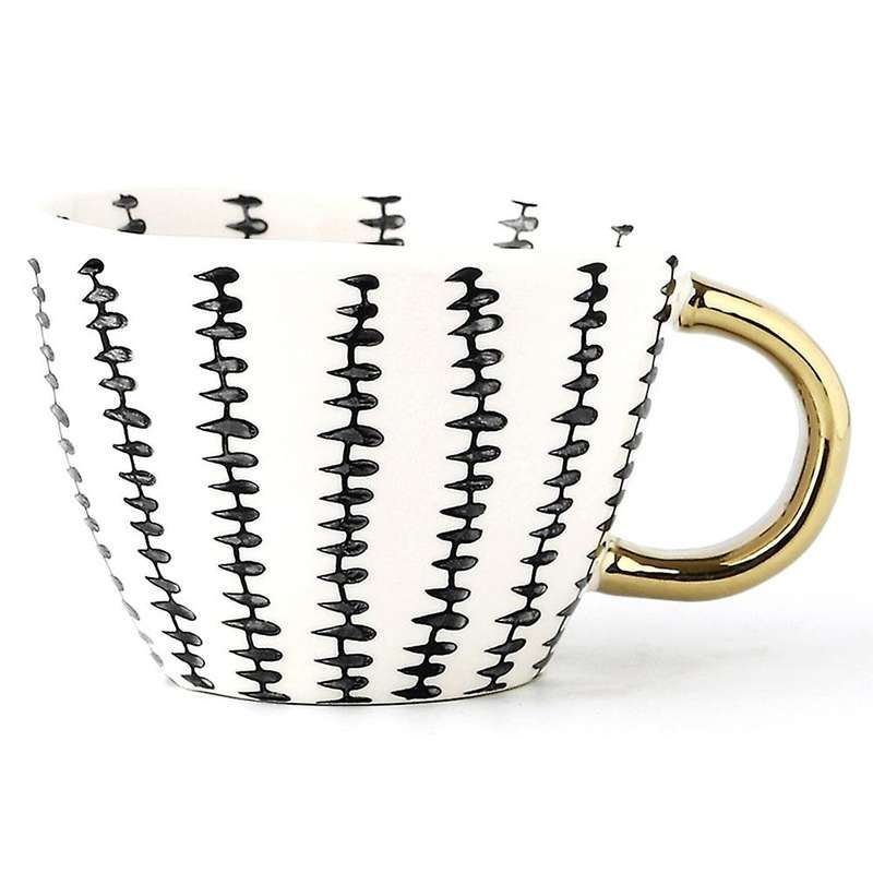 Geometric Ceramic Cup Hand Painted Capacity Irregular Coffee Cup Q