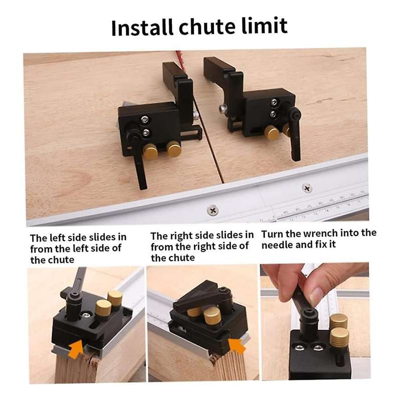 Miter Track Stop Track Limit for T-slot T-tracks Stop(longer Left)