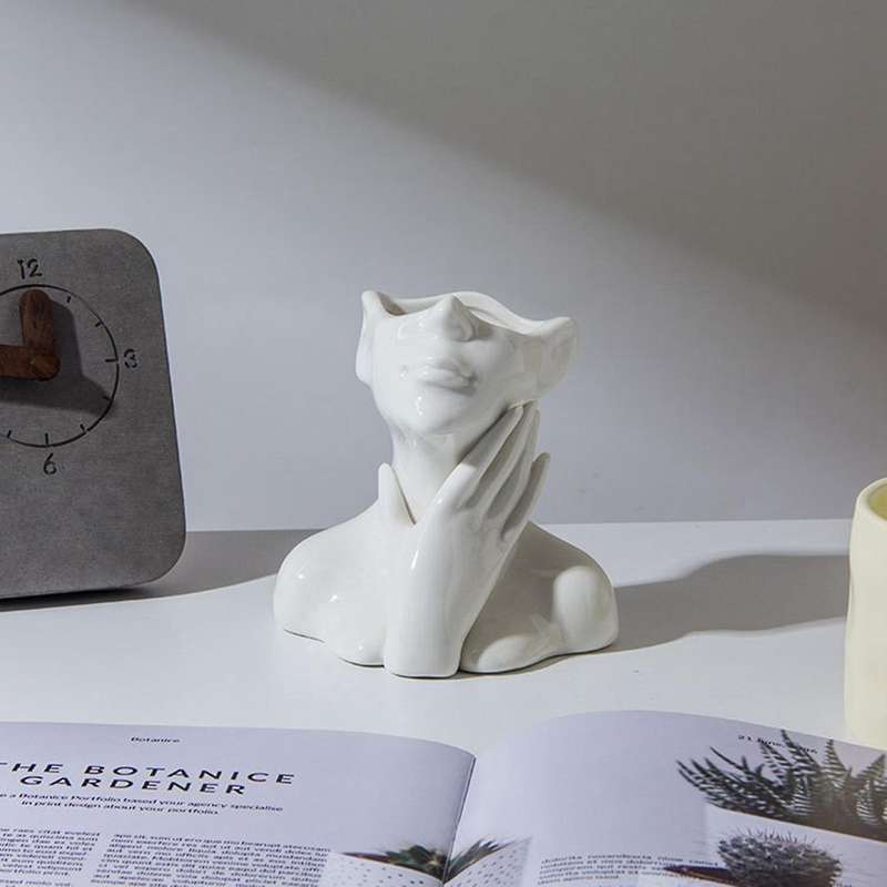 Human Body Vase Nordic Style Simulation Human Body Art Ceramic Vase C