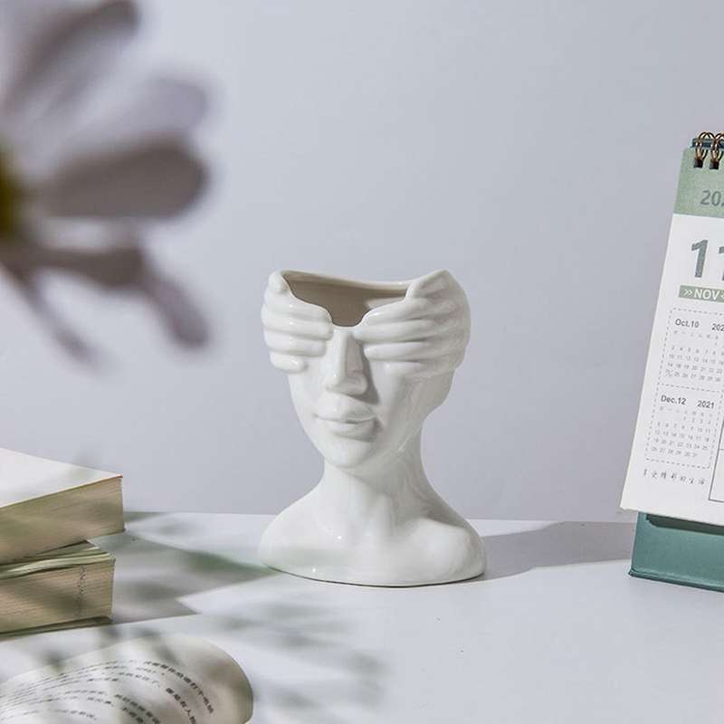 Human Body Vase Nordic Style Simulation Human Body Art Ceramic Vase C
