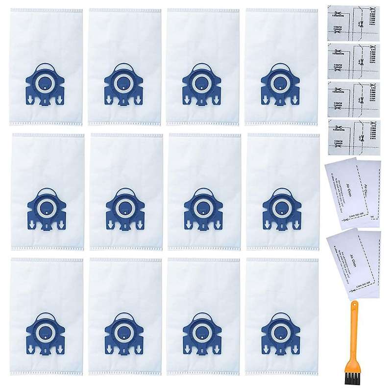 12 Pack Gn Vacuum Bags for Miele Bags Classic C1 Complete C1 C2 C3