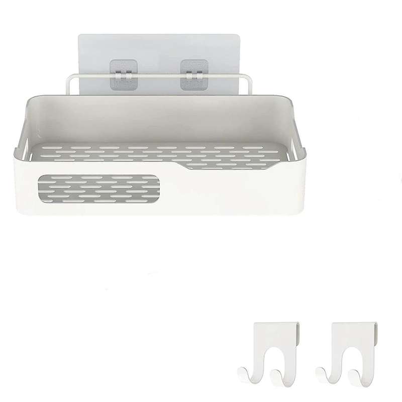 Shower Basket without Drilling,with Hooks Shower Bracket
