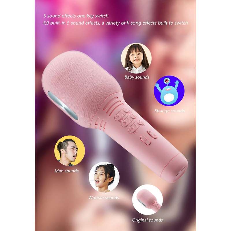 Wireless Handheld Microphone for Party Singing and Karaoke(black)