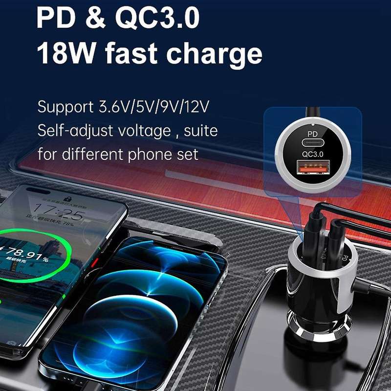 Bc71 Car Bluetooth 5.0 Fm Transmitter Fast Charge Mp3 Player Adapter
