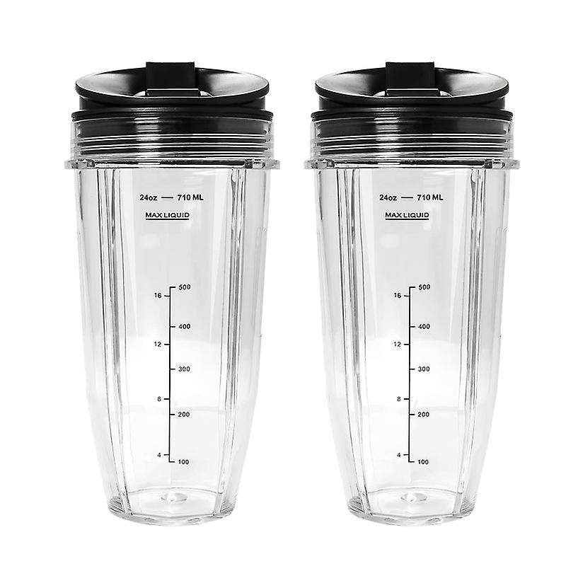 2 Pack Replacement 24oz Cup with Lid for Nutri Ninja with Bl450/bl454