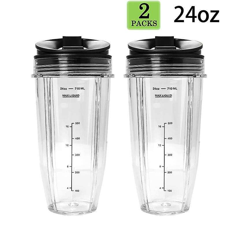 2 Pack Replacement 24oz Cup with Lid for Nutri Ninja with Bl450/bl454