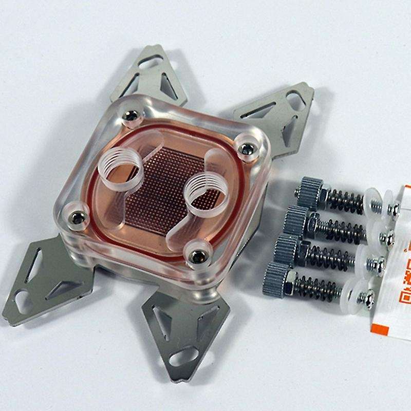 Computer Cpu Cooler Water Cooling Block Copper Base Pom Cover