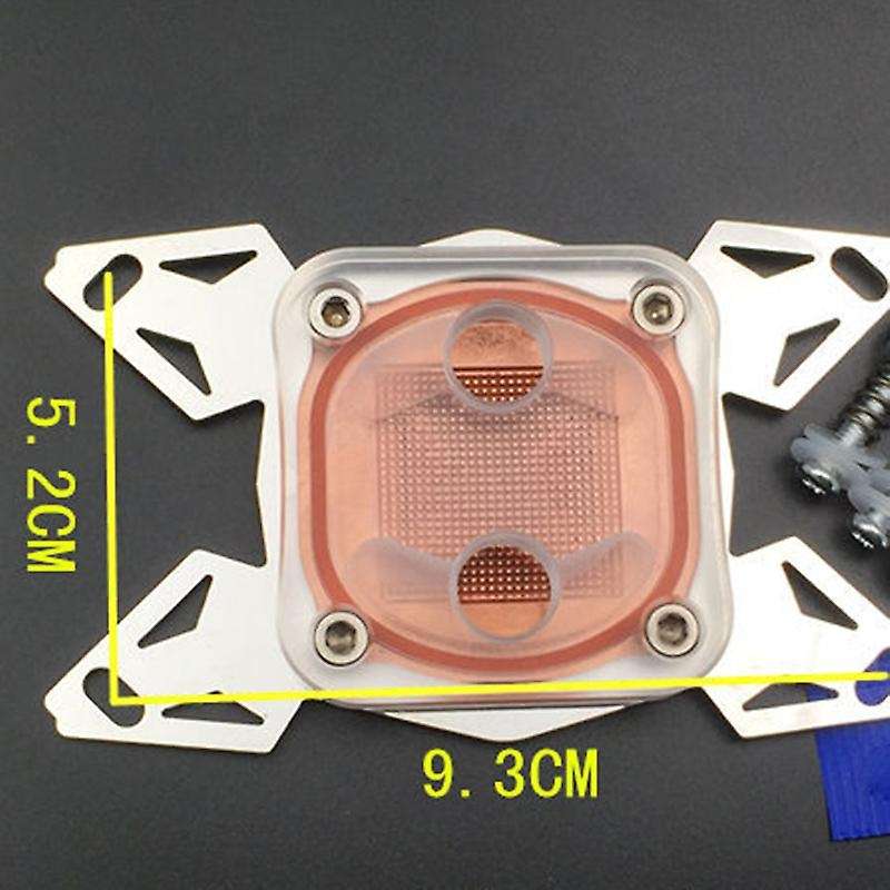 Computer Cpu Cooler Water Cooling Block Copper Base Pom Cover
