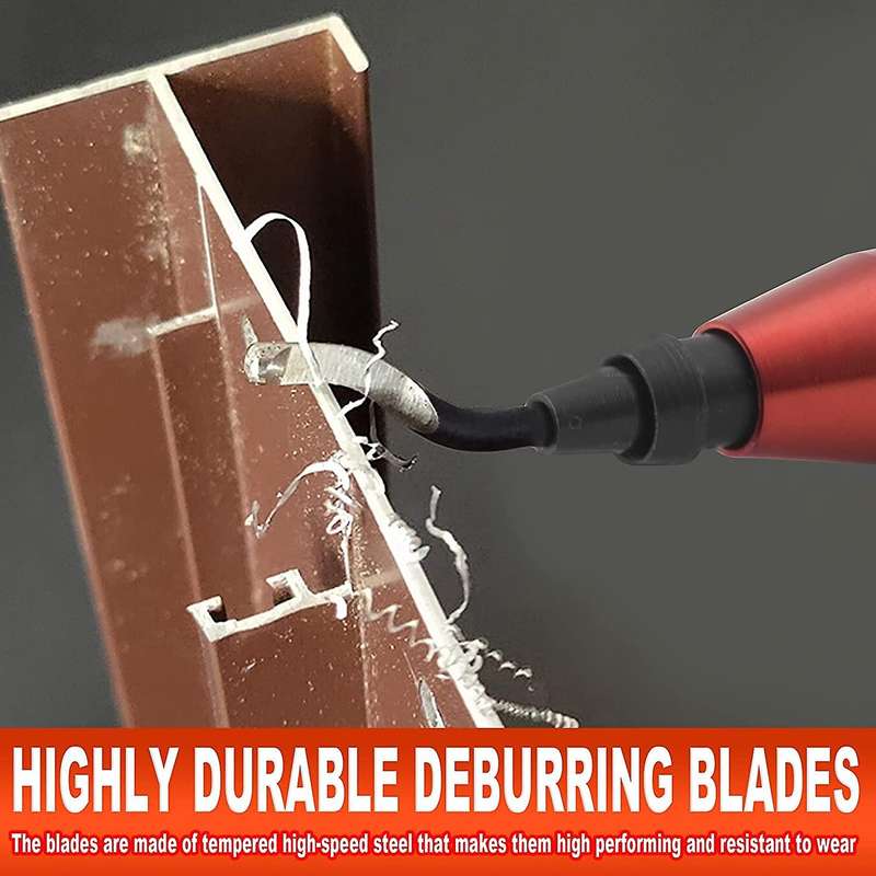 Metal Deburring Tool Kit Rotary Deburring Cutters with 15 Blades