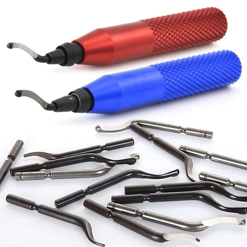 Metal Deburring Tool Kit Rotary Deburring Cutters with 15 Blades