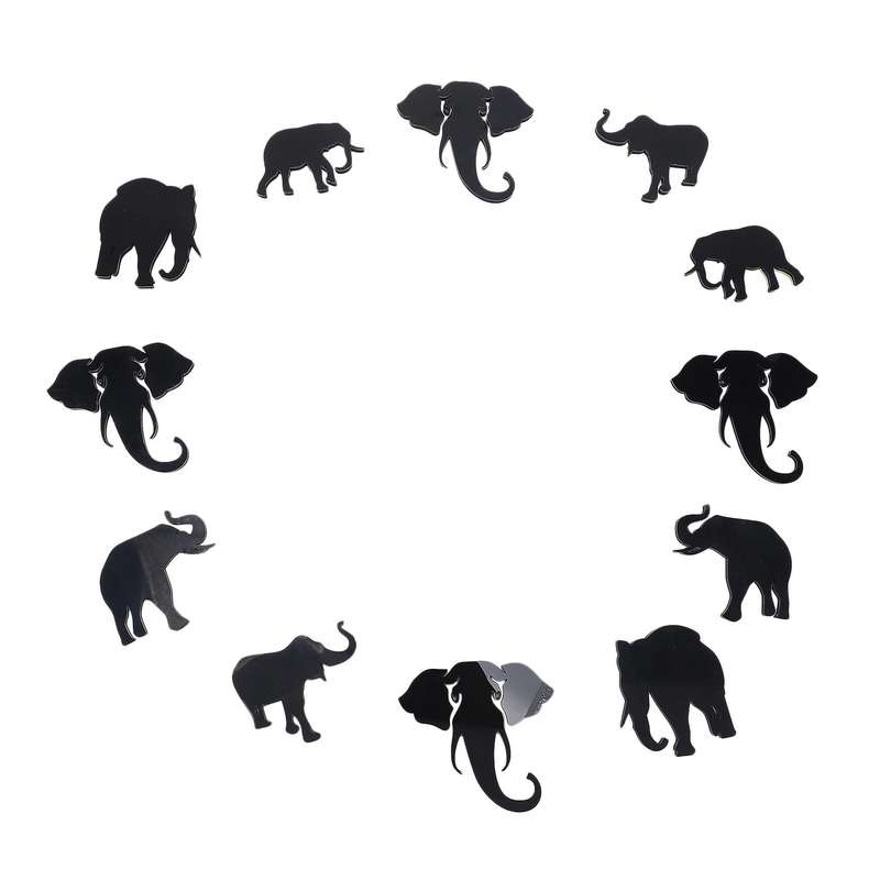 Unique Animal Shape Wall Clock Fashion Diy Acrylic Mirror Elephant