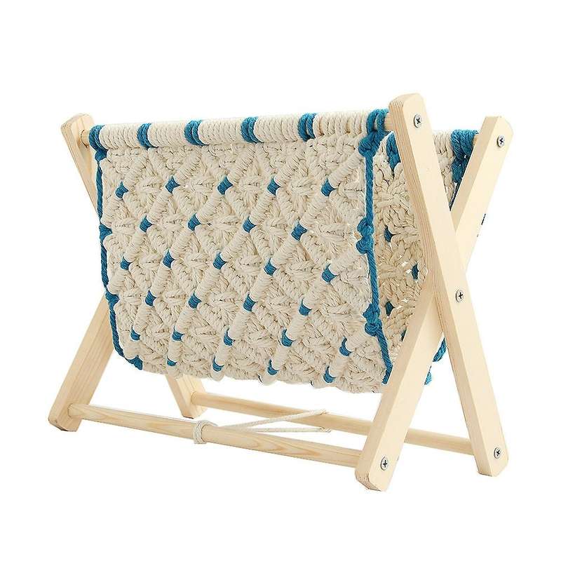 Bohemian Magazine Rack Foldable Cotton Rope Woven Storage Basket