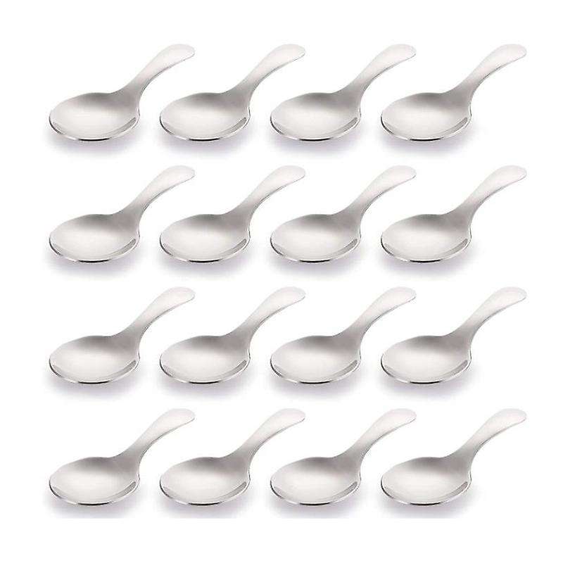16 Pack Short Handle Spoons Mini Salt Spoons,condiments Spoon